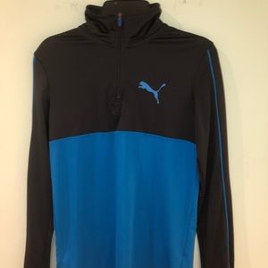 Blue/Grey Puma 1/4 zip Jacket